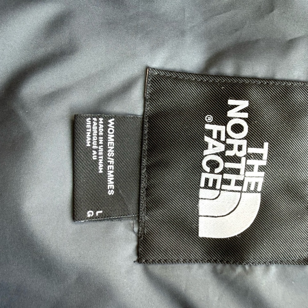 The North Face Aconcagua Down Jacket Women’s Size L Charcoal Gray Zip Pockets - Picture 2 of 9